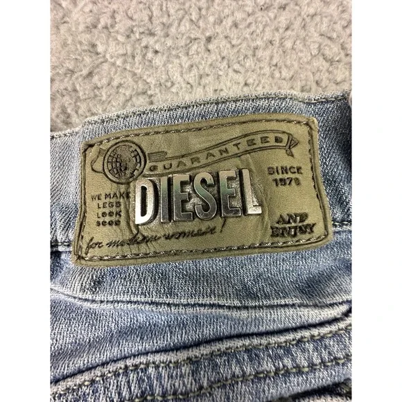 DIESEL Jeans Womens 30x34 (32) Getlegg Slim-Skinny 0884X Stretch Jeans Raw Hem - Picture 6 of 16